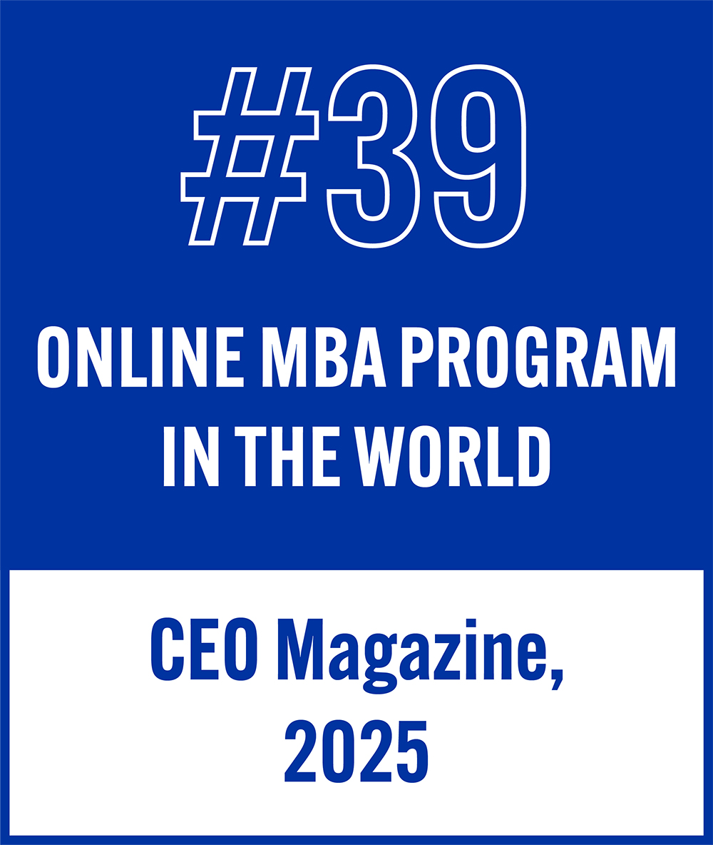 #39 Online MBA Program in the world, CEO Magazine, 2025