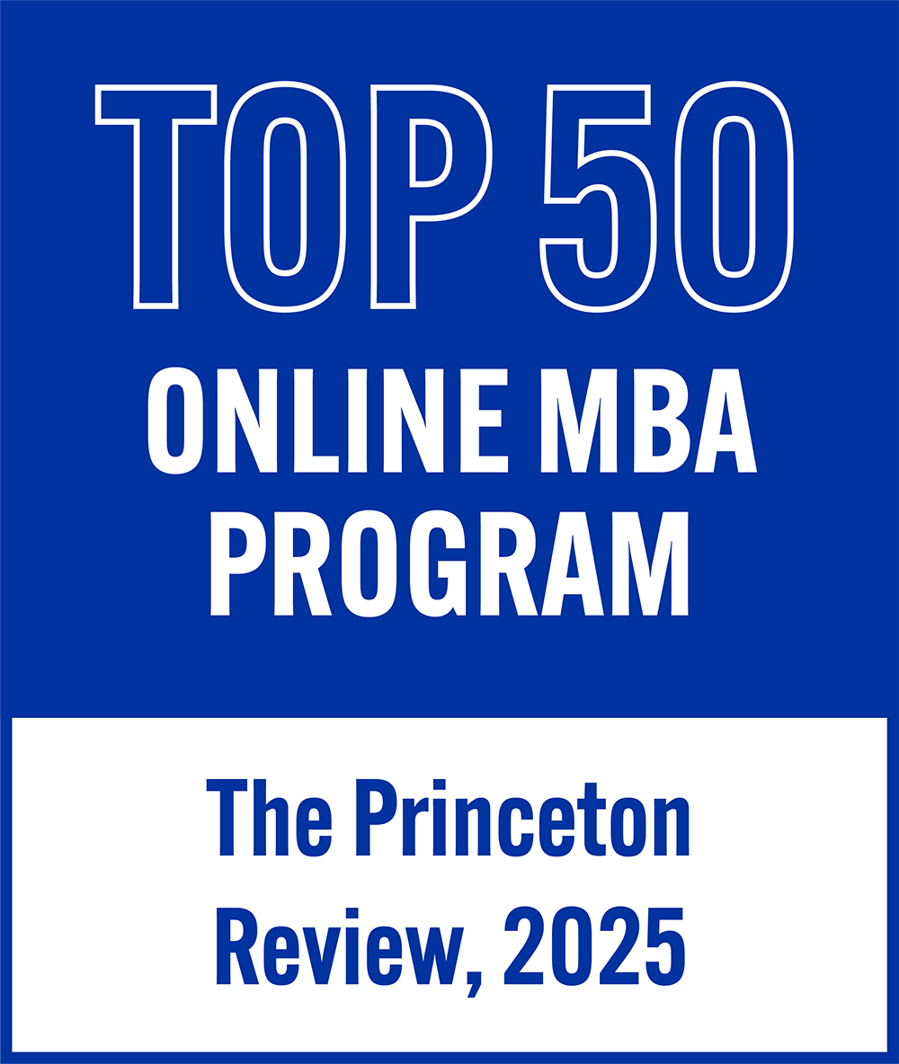 Top 50 Online MBA Program, The Princeton Review, 2025