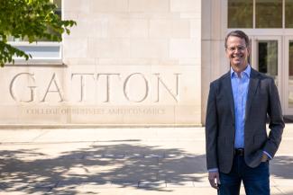 Jim Ziliak in front of the Gatton Building