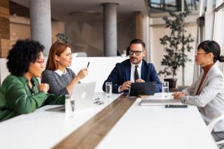 Professional Business Meeting in Modern Office Collaboration