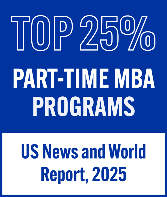 Top 25% Part-Time MBA Programs, US News and World Report, 2025