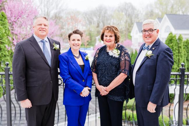 2025 Gatton Hall of Fame Recipients at the Signature Club of Lansdowne. From left to right: Silas Deane, Alicia Reitano, Jane Wells, John Cain