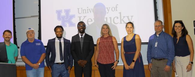 group of students receiving award 