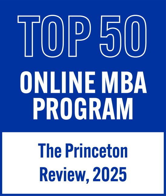 Top 50 Online MBA Program, The Princeton Review, 2025
