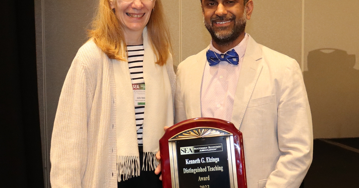 Patel Awarded National Teaching Recognition from Southern Economic