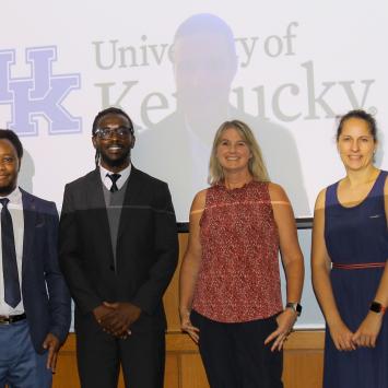group of students receiving award 